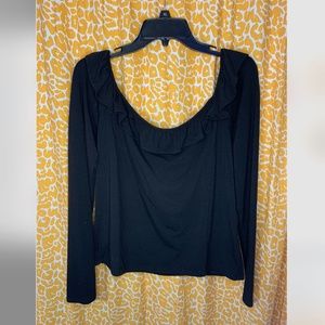 Forever 21 Off Shoulder Black Top